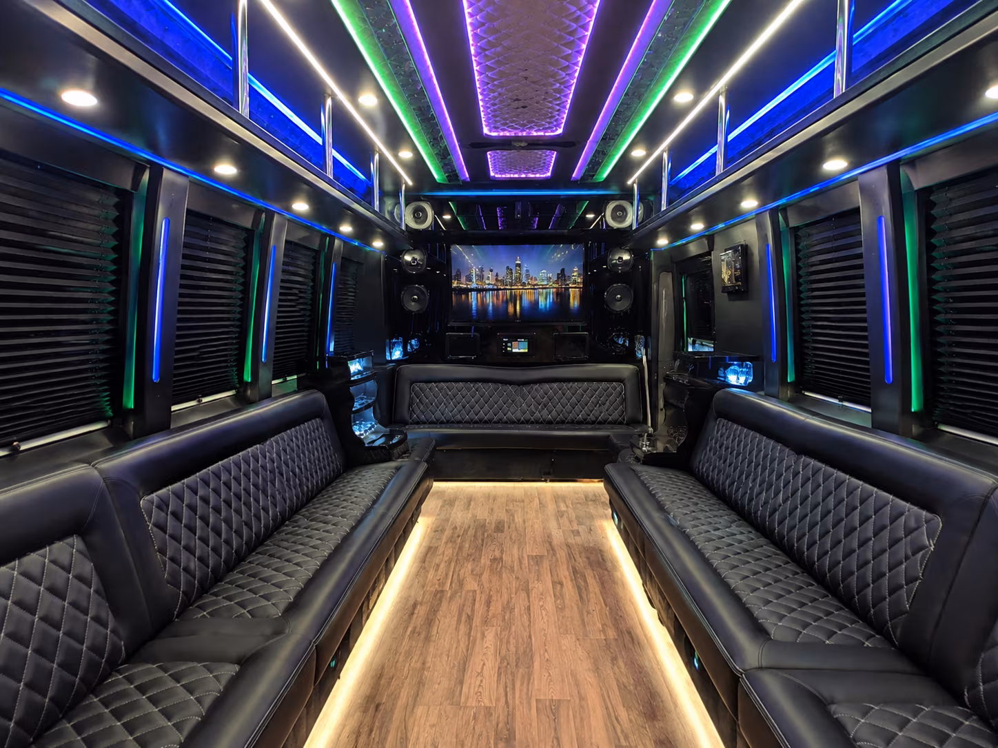 28 Passenger Party Bus Inside