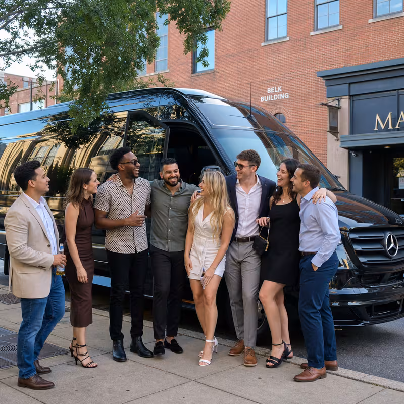Durham Bachelor & Bachelorette Transportation fleet vehicle
