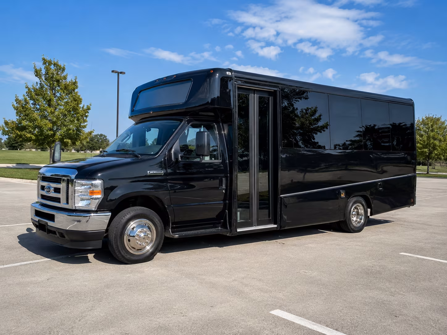 Durham Airport Shuttle & Transportation party bus exterior