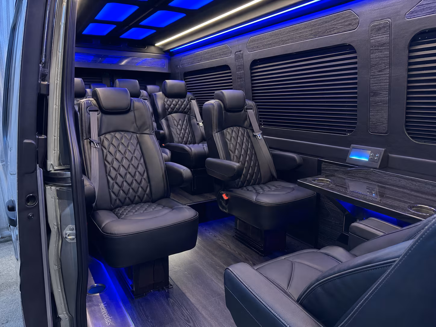 Durham Airport Shuttle & Transportation party bus interior