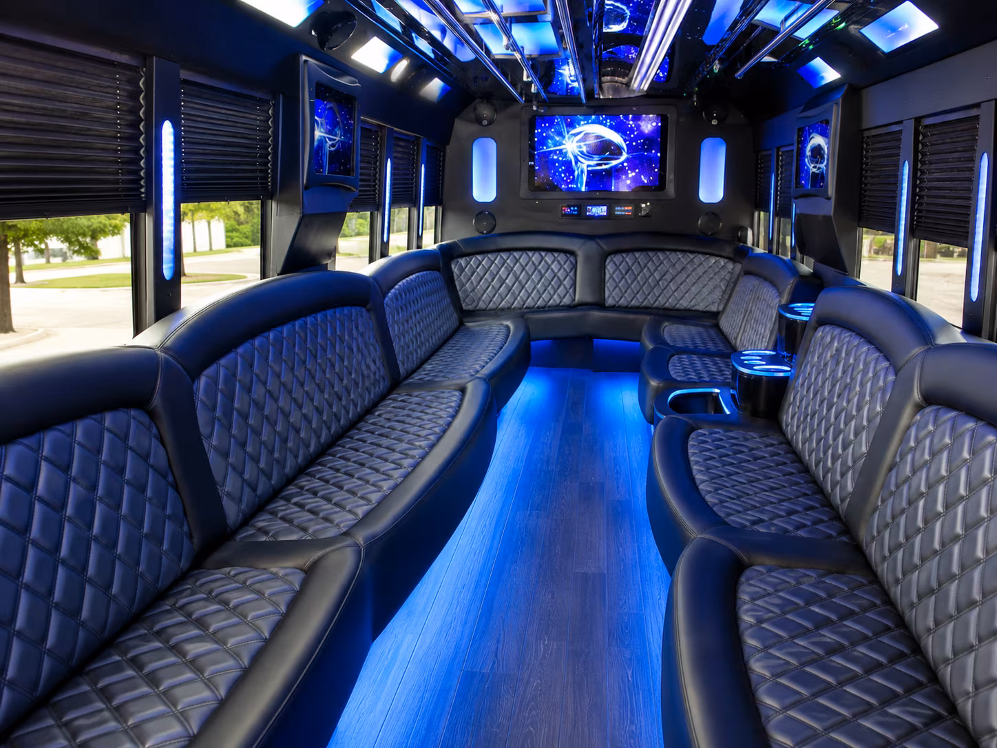 Durham Bachelor & Bachelorette Transportation party bus exterior
