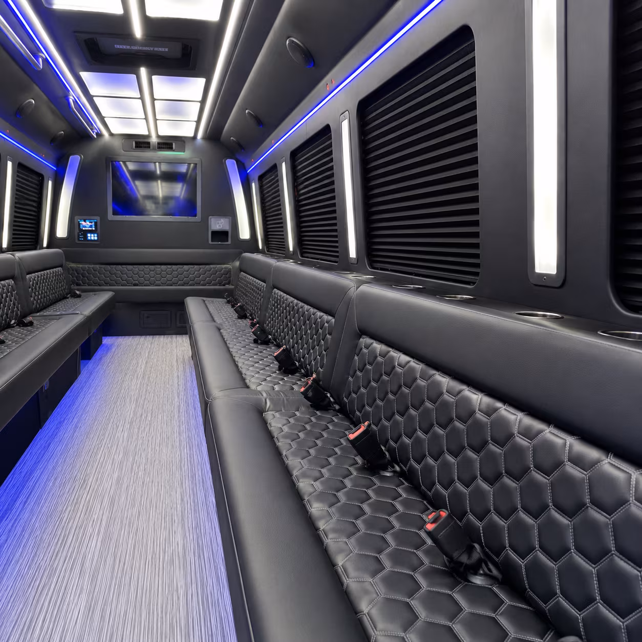 Durham Birthday, Sweet 16, & Quinceañera Transportation party bus exterior