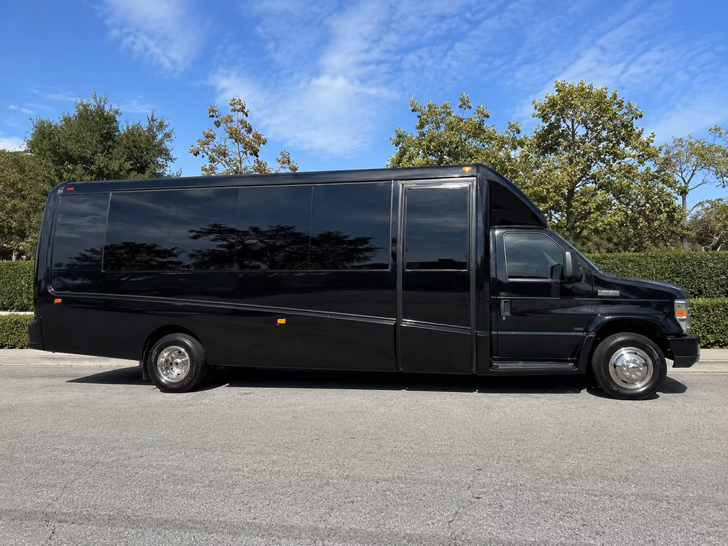 Durham Corporate Transportation party bus exterior