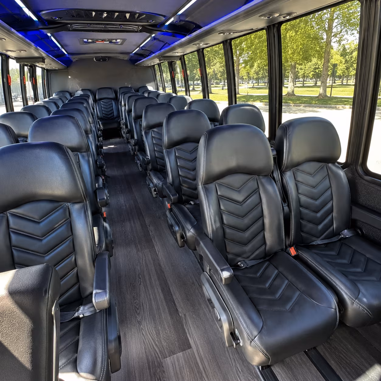 Durham Corporate Transportation party bus exterior