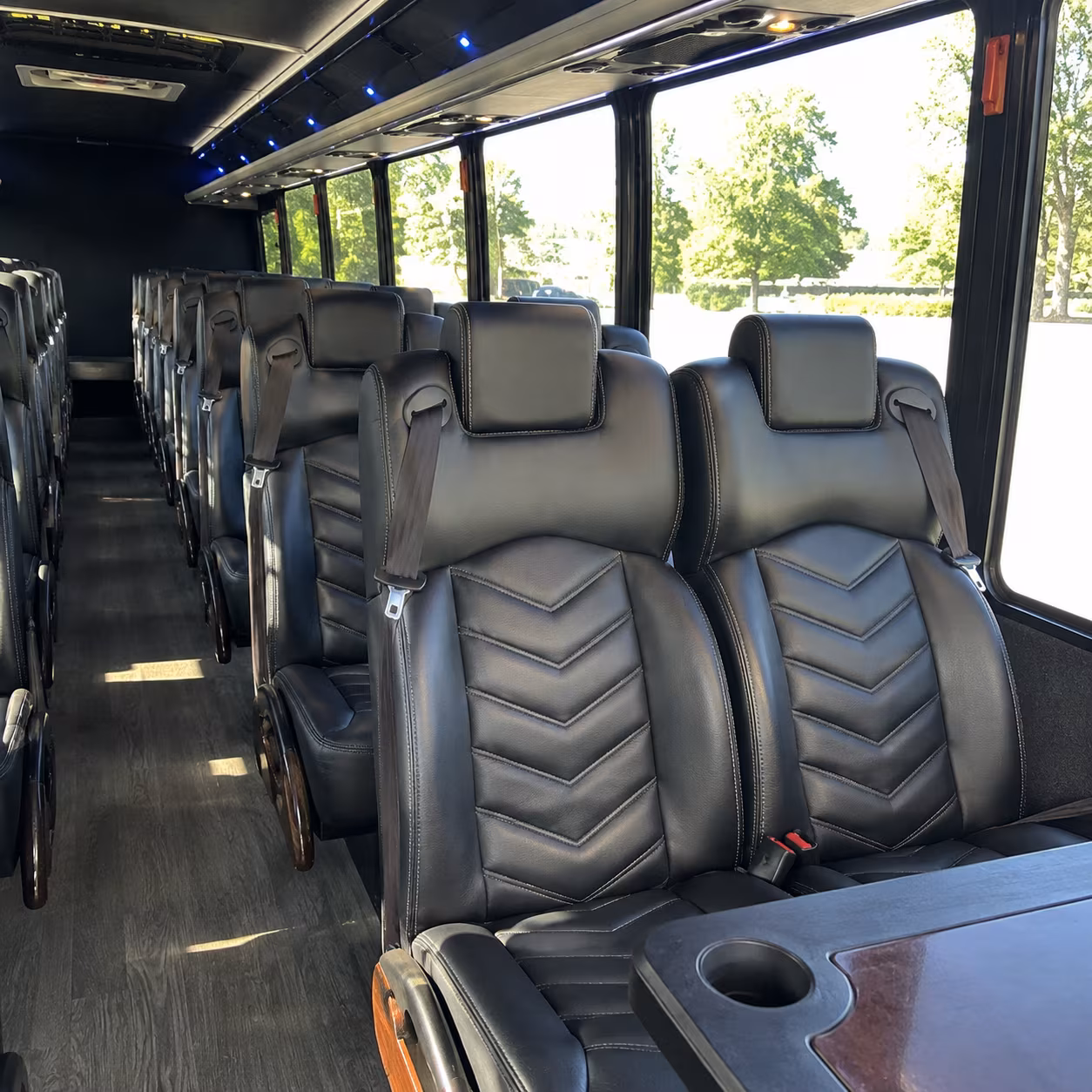 Durham Corporate Transportation party bus exterior