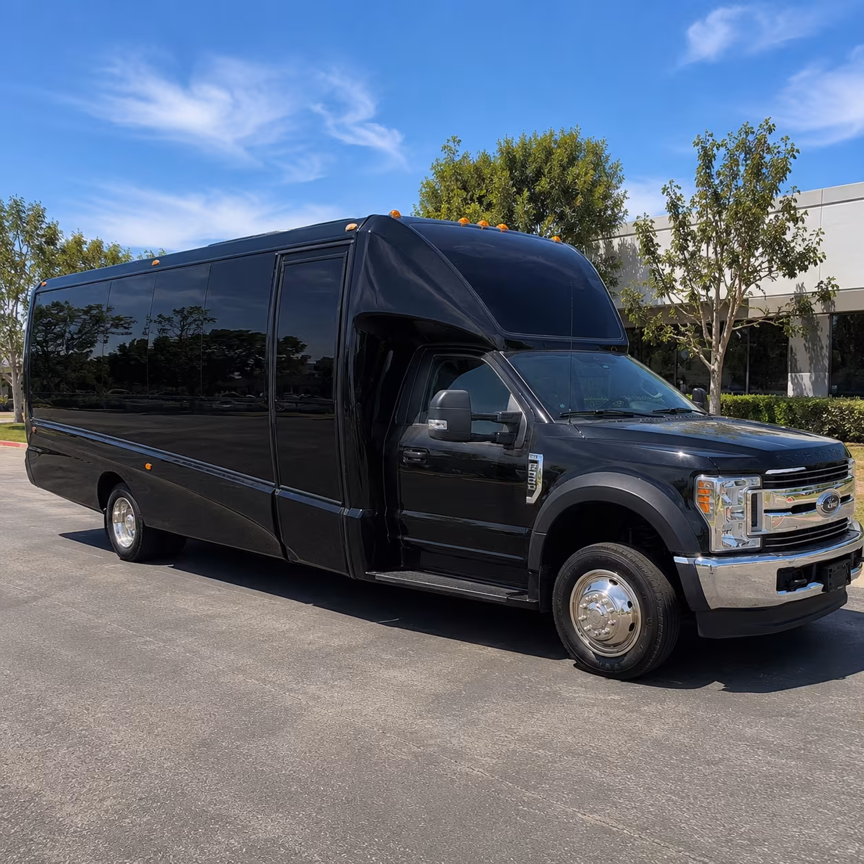 Durham Private Event Transportation party bus exterior
