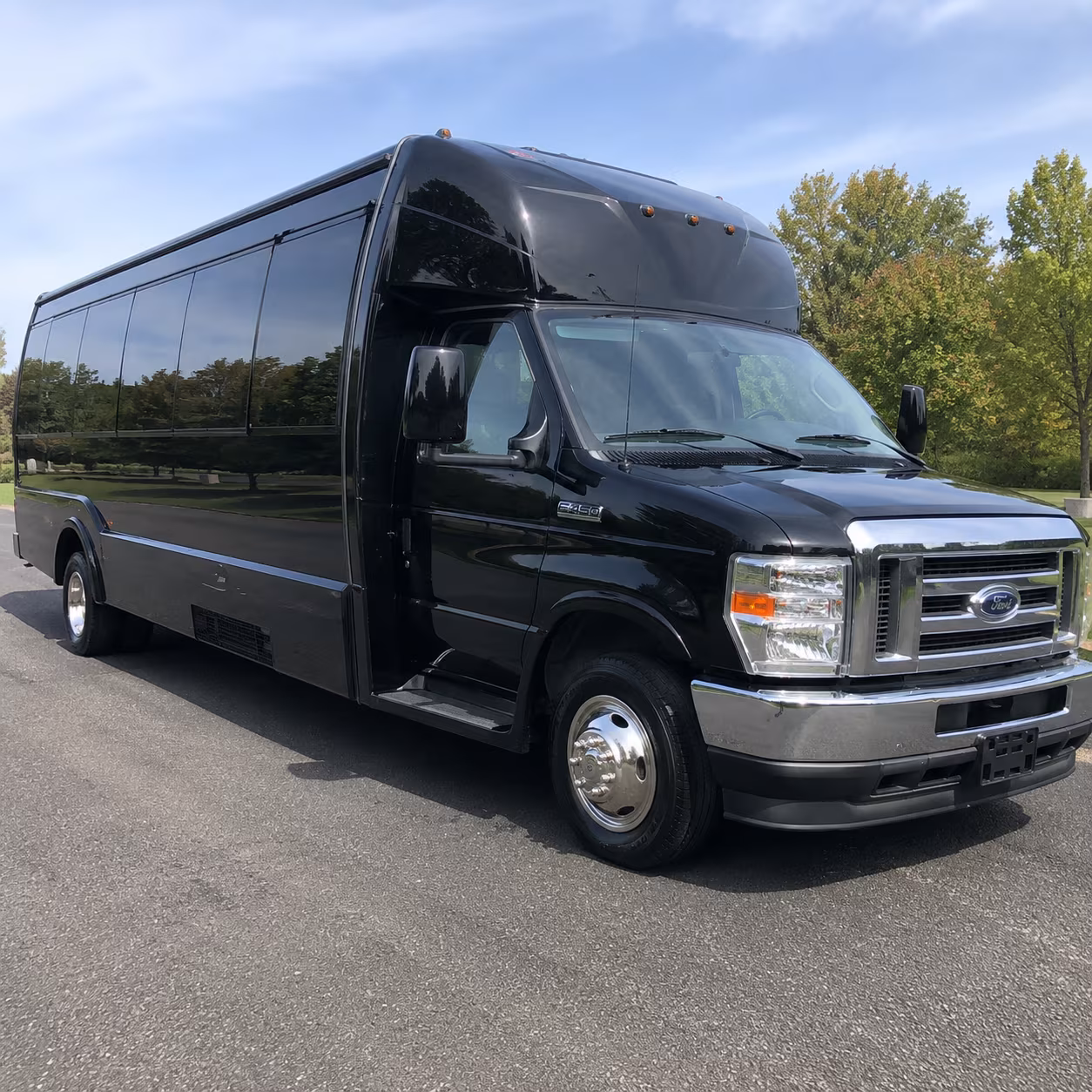 Durham Private Event Transportation party bus exterior