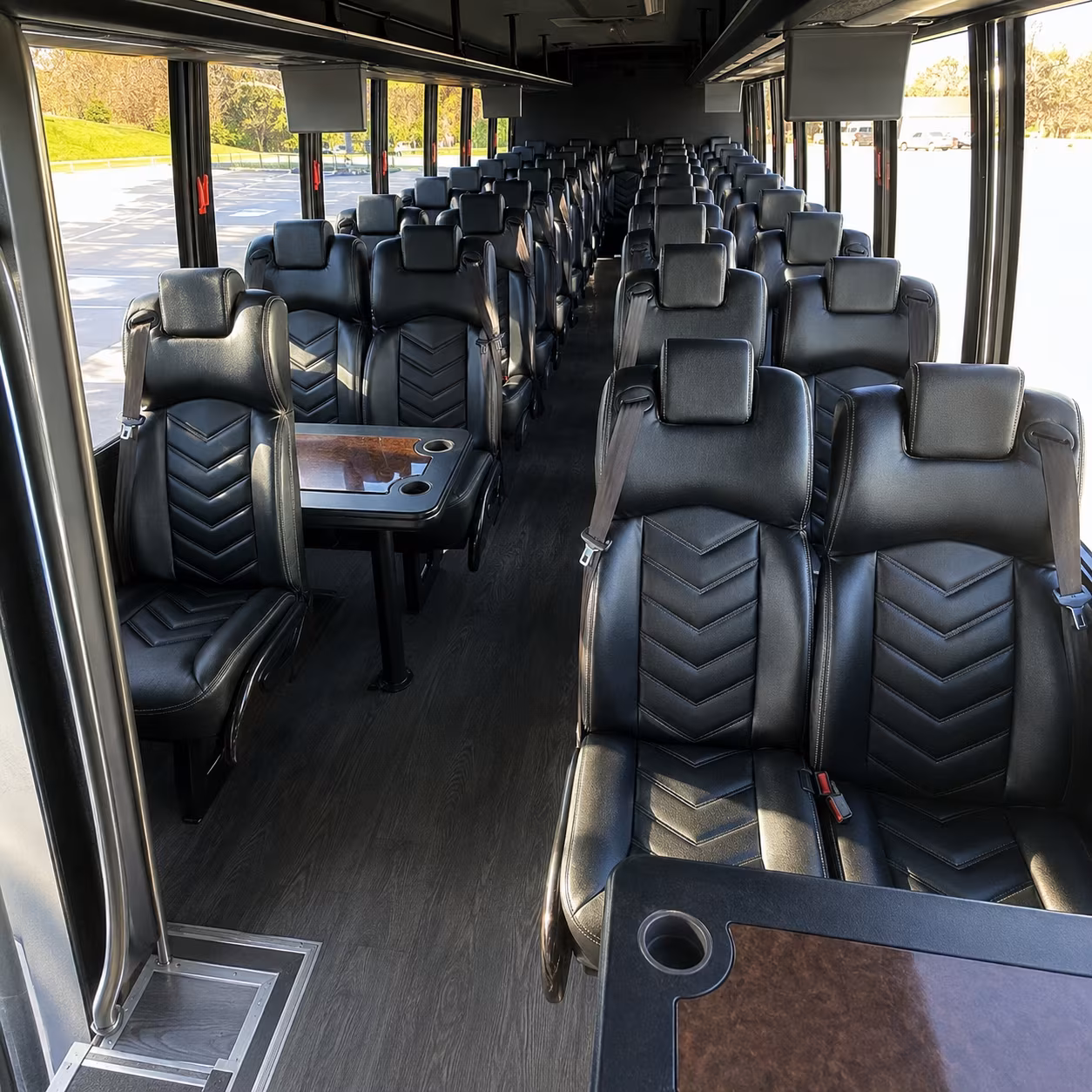 Durham School Event Transportation party bus exterior