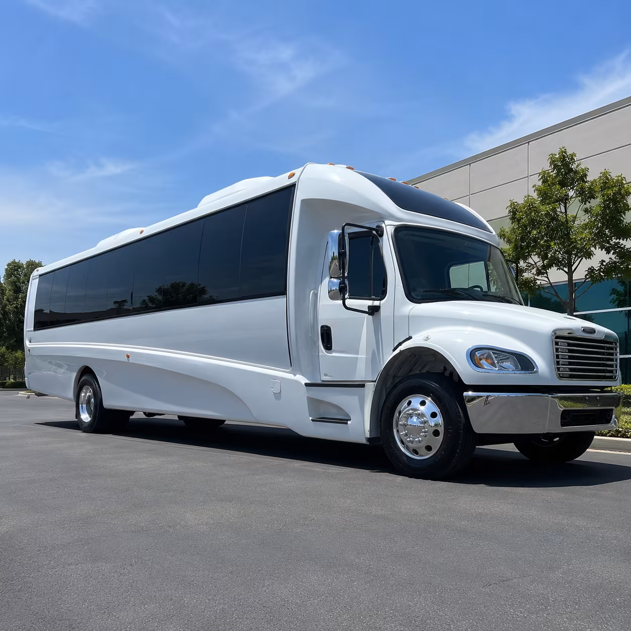 Durham School Event Transportation party bus exterior
