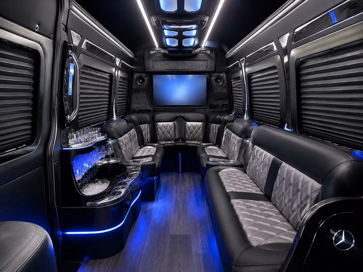 Durham School Event Transportation party bus exterior