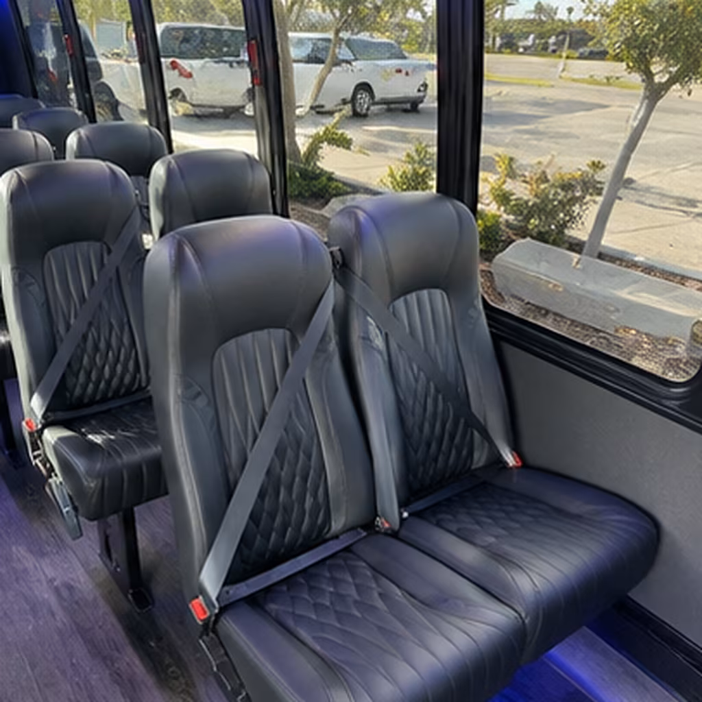 Durham School Event Transportation party bus interior
