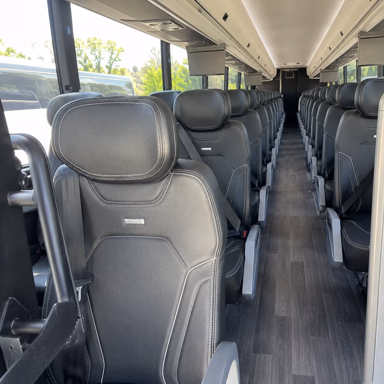 Durham School Event Transportation party bus interior