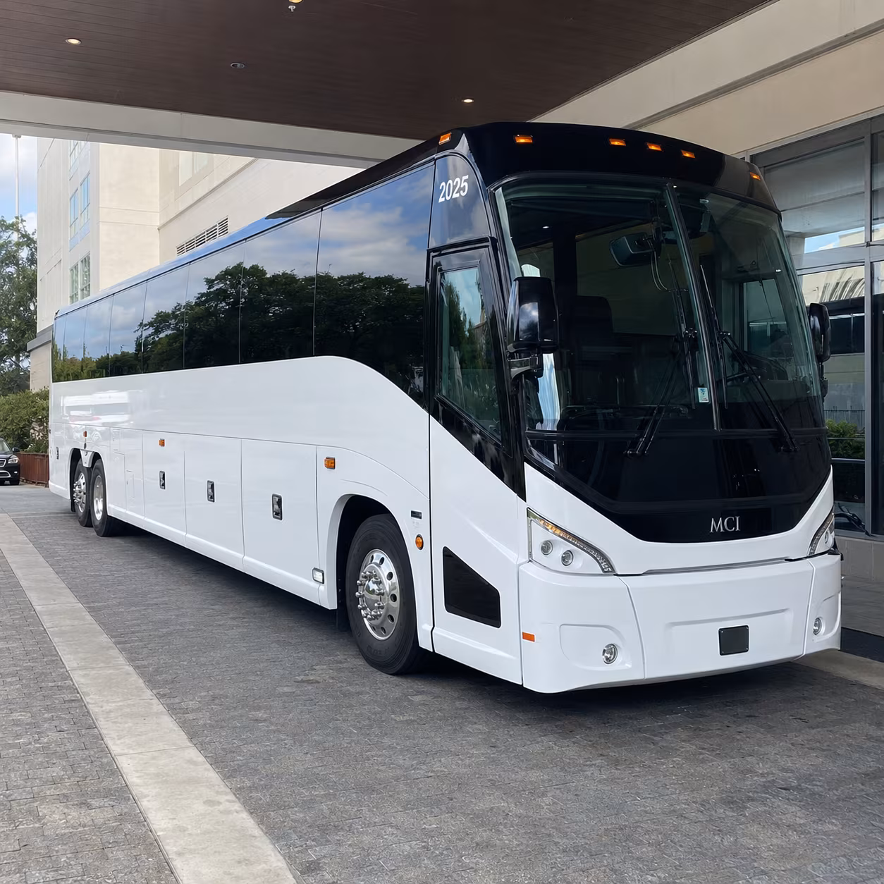 Durham School Event Transportation party bus exterior