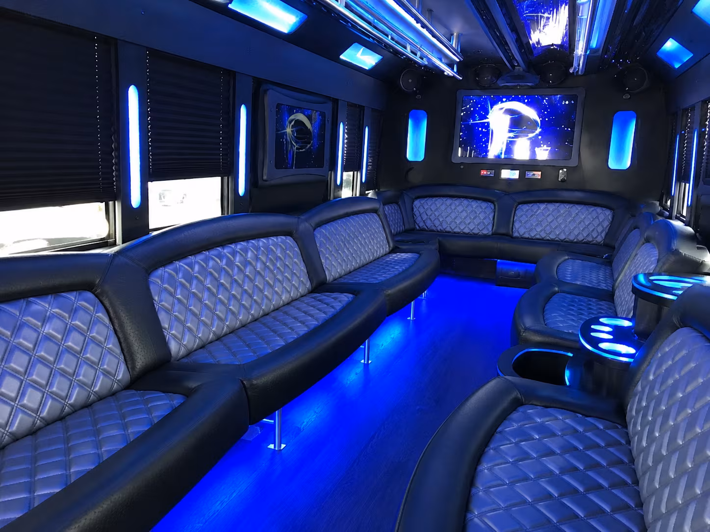 Durham Wedding Transportation party bus exterior